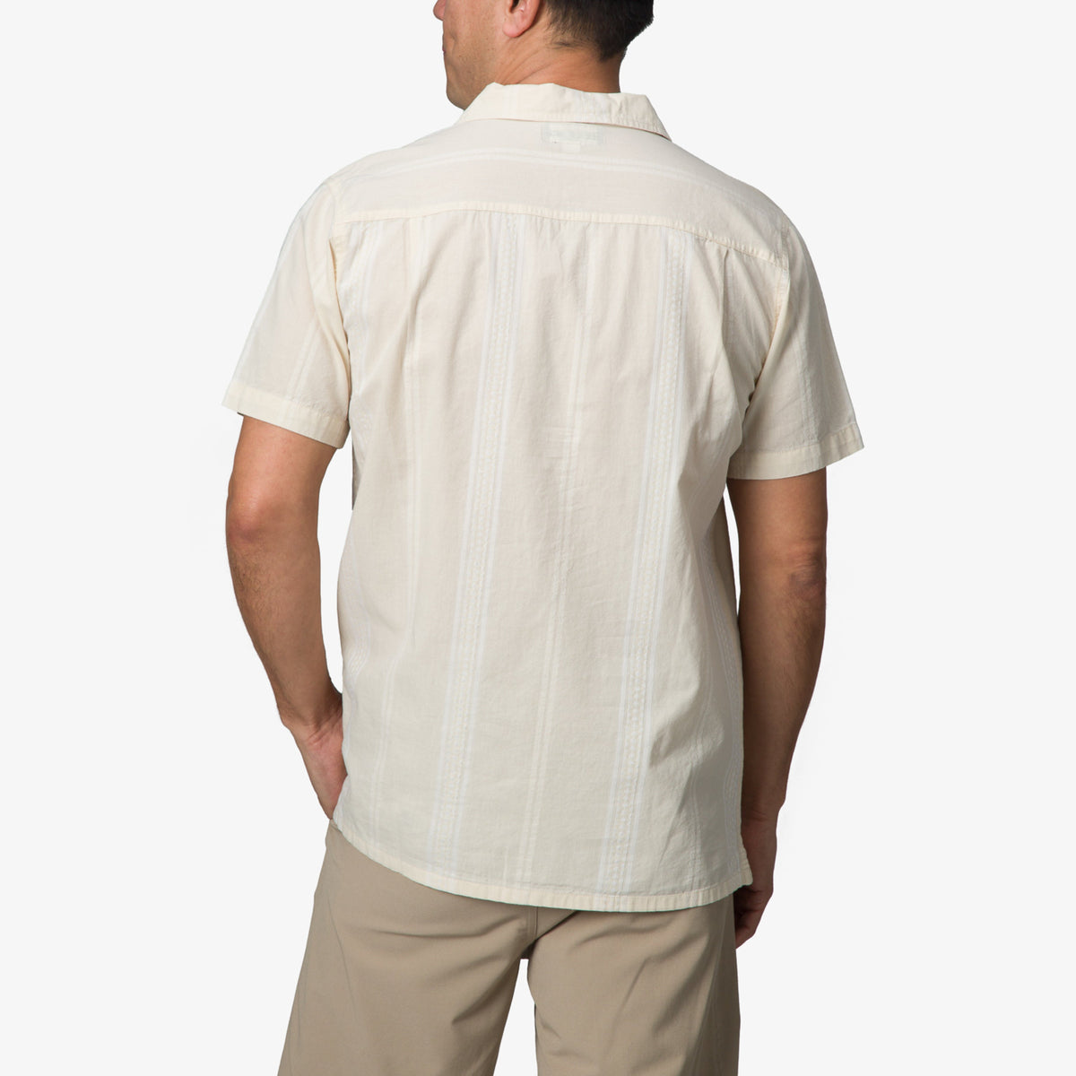 Lemmy Short Sleeve Shirt - Almond Milk - Back View