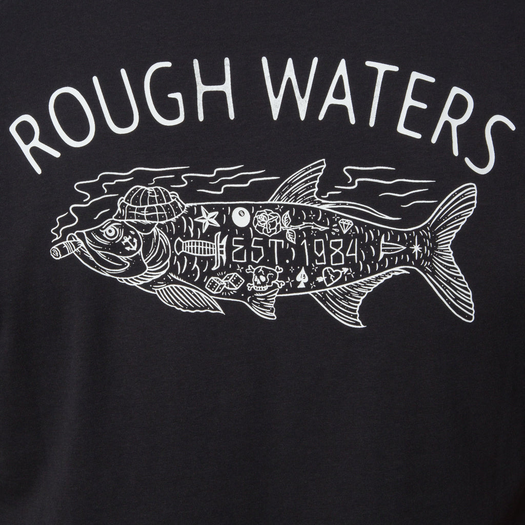 Tatted Short Sleeve T-Shirt - Caviar - Down the Line 2 View