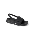 Little Salty Slide boys' sandal facing right, showing top and side, with cushioned arch support and water-friendly materials.