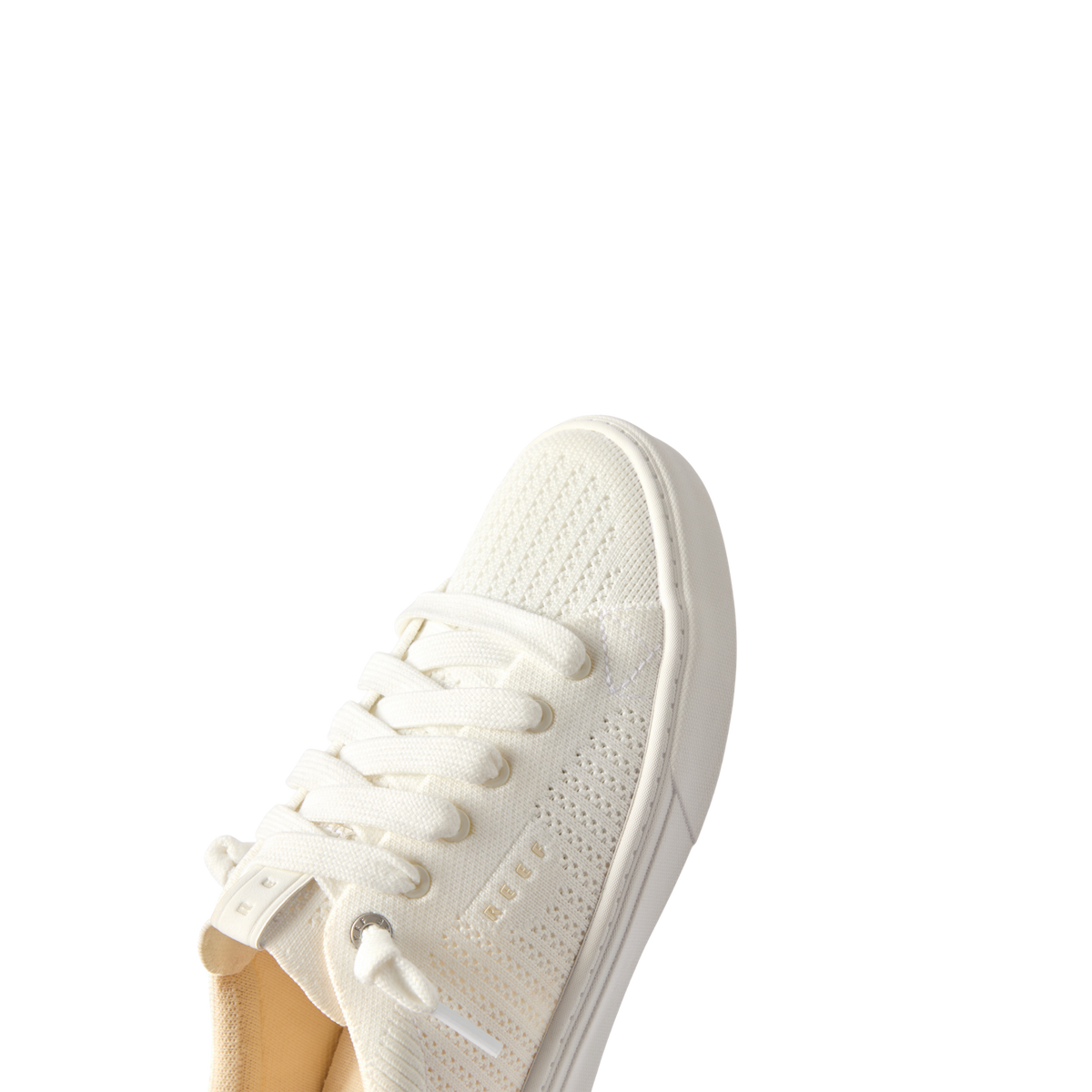 Lay Day Lite women's sneaker facing right, close-up on upper mesh and laces, surf-inspired comfort and water-friendly design.