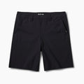 Front view of black Dante Walk Short for men, lightweight and durable with comfortable beach-inspired design.